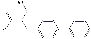 3-amino-2-[(4-phenylphenyl)methyl]propanamide 结构式