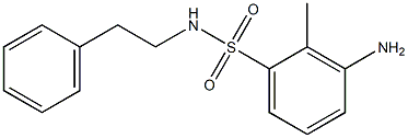 3-amino-2-methyl-N-(2-phenylethyl)benzene-1-sulfonamide 结构式