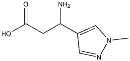 3-amino-3-(1-methyl-1H-pyrazol-4-yl)propanoic acid 结构式