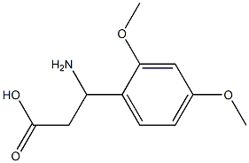 3-amino-3-(2,4-dimethoxyphenyl)propanoic acid 结构式