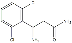 3-amino-3-(2,6-dichlorophenyl)propanamide 结构式