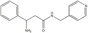 3-amino-3-phenyl-N-(pyridin-4-ylmethyl)propanamide 结构式