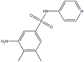 3-amino-4,5-dimethyl-N-(pyridin-4-yl)benzene-1-sulfonamide 结构式