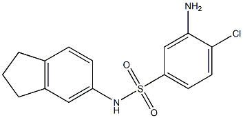 3-amino-4-chloro-N-(2,3-dihydro-1H-inden-5-yl)benzene-1-sulfonamide 结构式