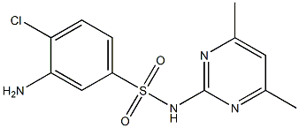 3-amino-4-chloro-N-(4,6-dimethylpyrimidin-2-yl)benzene-1-sulfonamide 结构式