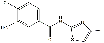 3-amino-4-chloro-N-(4-methyl-1,3-thiazol-2-yl)benzamide 结构式