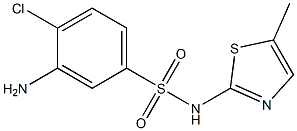 3-amino-4-chloro-N-(5-methyl-1,3-thiazol-2-yl)benzene-1-sulfonamide 结构式