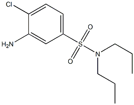 3-amino-4-chloro-N,N-dipropylbenzene-1-sulfonamide 结构式