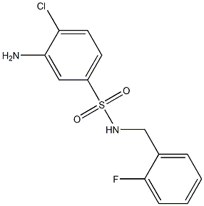 3-amino-4-chloro-N-[(2-fluorophenyl)methyl]benzene-1-sulfonamide 结构式