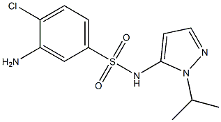 3-amino-4-chloro-N-[1-(propan-2-yl)-1H-pyrazol-5-yl]benzene-1-sulfonamide 结构式