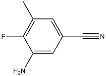 3-amino-4-fluoro-5-methylbenzonitrile 结构式