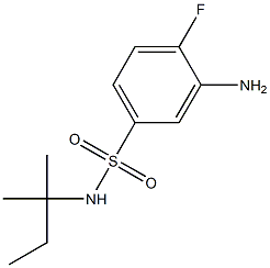 3-amino-4-fluoro-N-(2-methylbutan-2-yl)benzene-1-sulfonamide 结构式