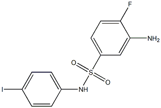 3-amino-4-fluoro-N-(4-iodophenyl)benzene-1-sulfonamide 结构式