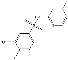 3-amino-4-fluoro-N-(4-methylpyridin-2-yl)benzene-1-sulfonamide 结构式