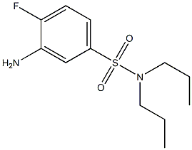 3-amino-4-fluoro-N,N-dipropylbenzene-1-sulfonamide 结构式