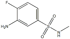 3-amino-4-fluoro-N-methylbenzene-1-sulfonamide 结构式