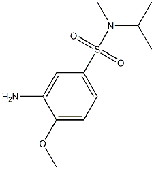 3-amino-4-methoxy-N-methyl-N-(propan-2-yl)benzene-1-sulfonamide 结构式