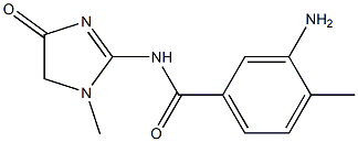 3-amino-4-methyl-N-(1-methyl-4-oxo-4,5-dihydro-1H-imidazol-2-yl)benzamide 结构式