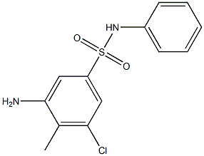 3-amino-5-chloro-4-methyl-N-phenylbenzene-1-sulfonamide 结构式