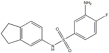 3-amino-N-(2,3-dihydro-1H-inden-5-yl)-4-fluorobenzene-1-sulfonamide 结构式