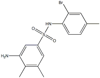 3-amino-N-(2-bromo-4-methylphenyl)-4,5-dimethylbenzene-1-sulfonamide 结构式