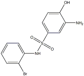 3-amino-N-(2-bromophenyl)-4-hydroxybenzene-1-sulfonamide 结构式