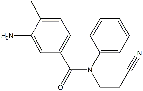 3-amino-N-(2-cyanoethyl)-4-methyl-N-phenylbenzamide 结构式