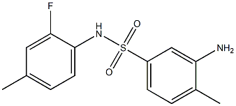 3-amino-N-(2-fluoro-4-methylphenyl)-4-methylbenzene-1-sulfonamide 结构式