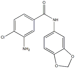 3-amino-N-(2H-1,3-benzodioxol-5-yl)-4-chlorobenzamide 结构式