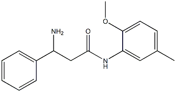 3-amino-N-(2-methoxy-5-methylphenyl)-3-phenylpropanamide 结构式