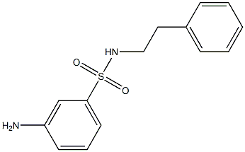 3-amino-N-(2-phenylethyl)benzenesulfonamide 结构式