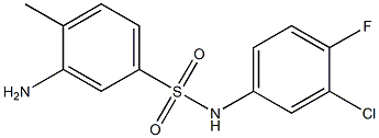 3-amino-N-(3-chloro-4-fluorophenyl)-4-methylbenzene-1-sulfonamide 结构式