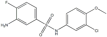 3-amino-N-(3-chloro-4-methoxyphenyl)-4-fluorobenzene-1-sulfonamide 结构式