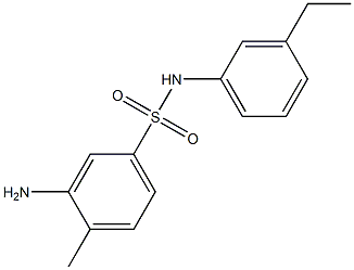 3-amino-N-(3-ethylphenyl)-4-methylbenzene-1-sulfonamide 结构式