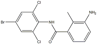 3-amino-N-(4-bromo-2,6-dichlorophenyl)-2-methylbenzamide 结构式