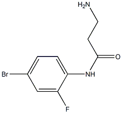 3-amino-N-(4-bromo-2-fluorophenyl)propanamide 结构式