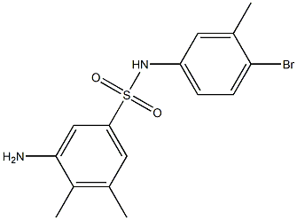 3-amino-N-(4-bromo-3-methylphenyl)-4,5-dimethylbenzene-1-sulfonamide 结构式