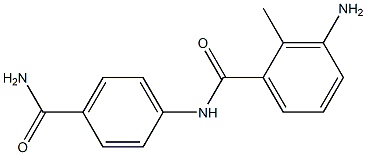 3-amino-N-(4-carbamoylphenyl)-2-methylbenzamide 结构式