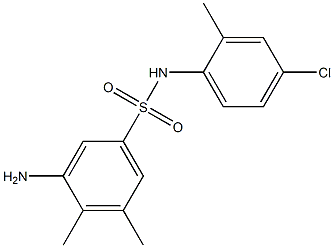 3-amino-N-(4-chloro-2-methylphenyl)-4,5-dimethylbenzene-1-sulfonamide 结构式