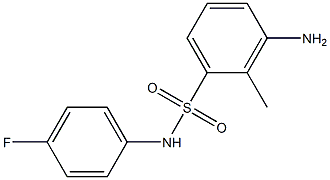 3-amino-N-(4-fluorophenyl)-2-methylbenzene-1-sulfonamide 结构式