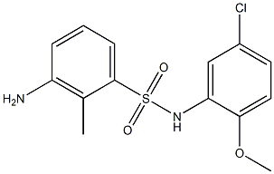 3-amino-N-(5-chloro-2-methoxyphenyl)-2-methylbenzene-1-sulfonamide 结构式