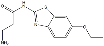 3-amino-N-(6-ethoxy-1,3-benzothiazol-2-yl)propanamide 结构式