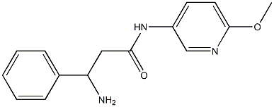 3-amino-N-(6-methoxypyridin-3-yl)-3-phenylpropanamide 结构式