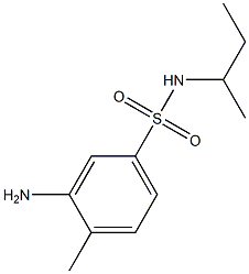 3-amino-N-(butan-2-yl)-4-methylbenzene-1-sulfonamide 结构式