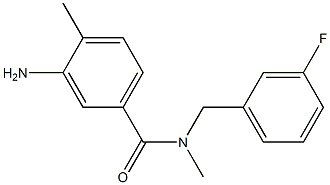 3-amino-N-[(3-fluorophenyl)methyl]-N,4-dimethylbenzamide 结构式