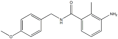 3-amino-N-[(4-methoxyphenyl)methyl]-2-methylbenzamide 结构式