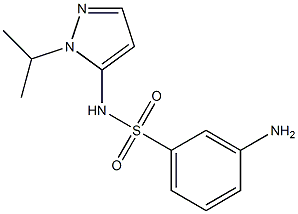 3-amino-N-[1-(propan-2-yl)-1H-pyrazol-5-yl]benzene-1-sulfonamide 结构式