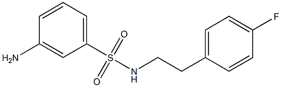 3-amino-N-[2-(4-fluorophenyl)ethyl]benzene-1-sulfonamide 结构式