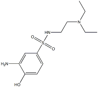 3-amino-N-[2-(diethylamino)ethyl]-4-hydroxybenzene-1-sulfonamide 结构式