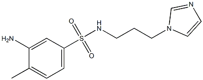 3-amino-N-[3-(1H-imidazol-1-yl)propyl]-4-methylbenzene-1-sulfonamide 结构式